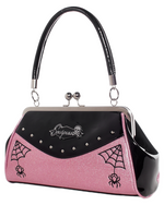 Webbed Widow Purse Black/Pink