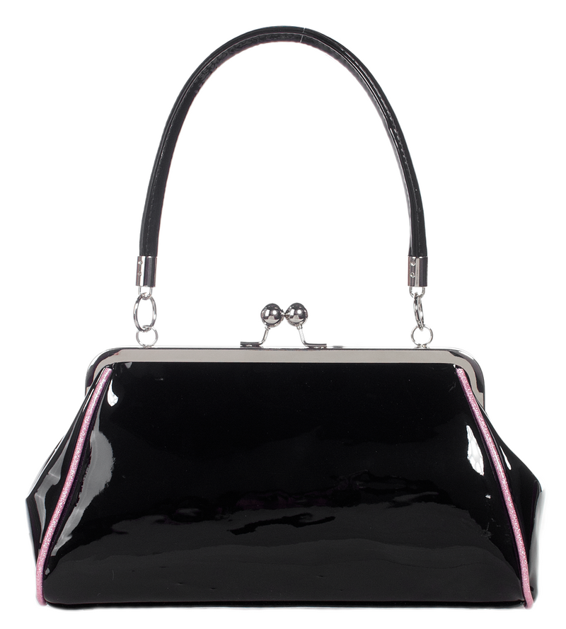 Webbed Widow Purse Black/Pink