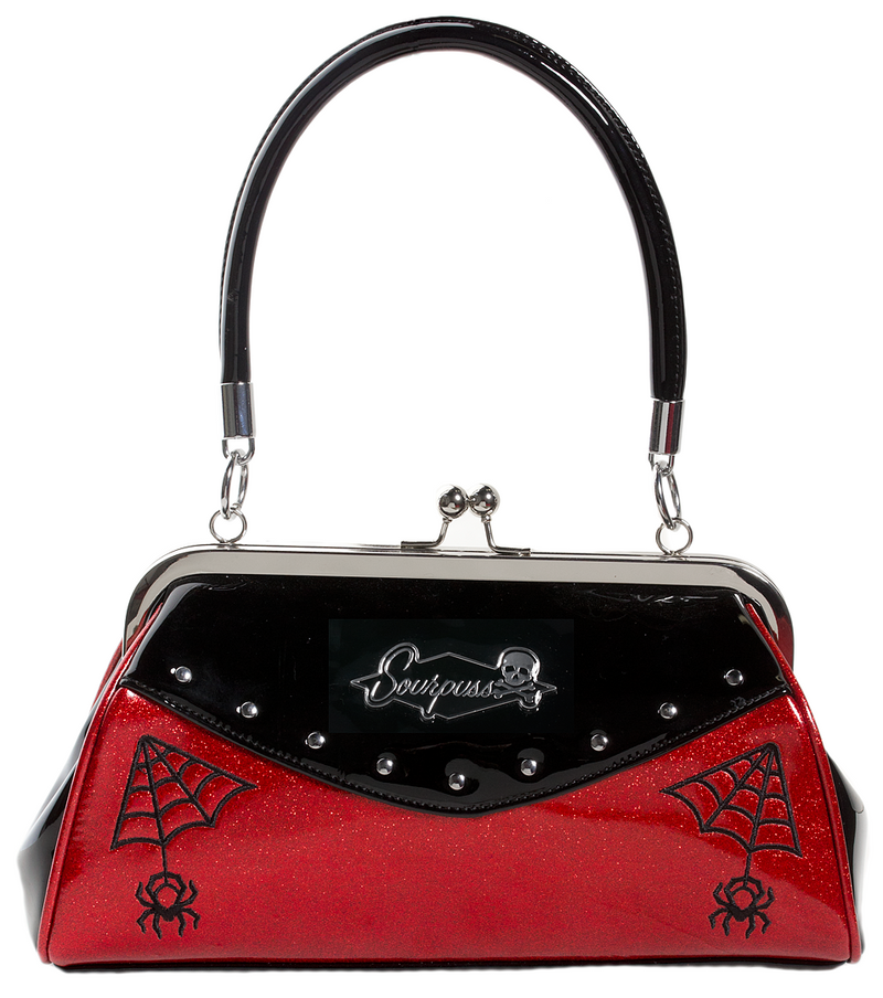 Webbed Widow Purse Black/Red