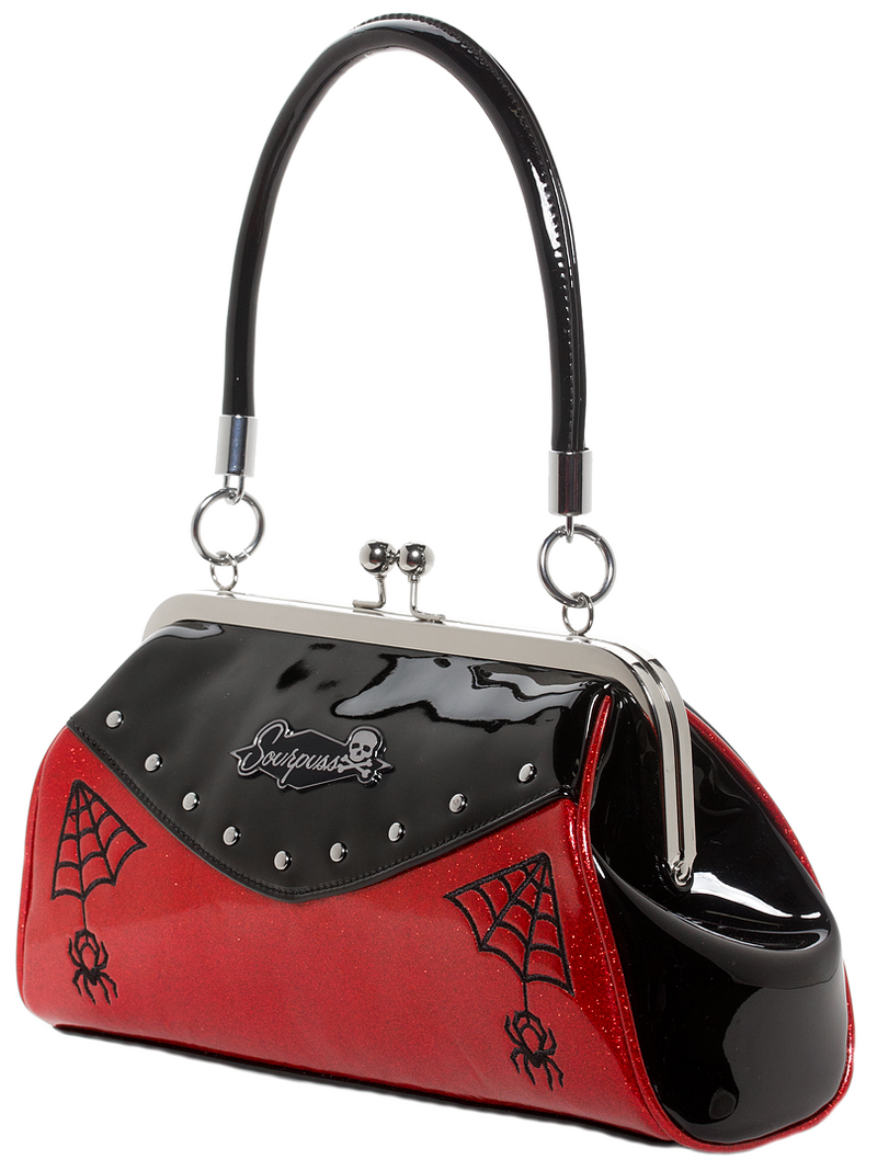 Webbed Widow Purse Black/Red