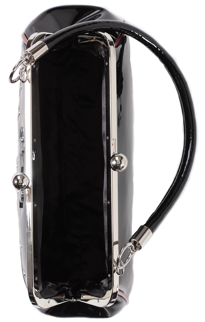 Webbed Widow Purse Black/Pink