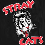 Stray Cats Cat Head Red Letters