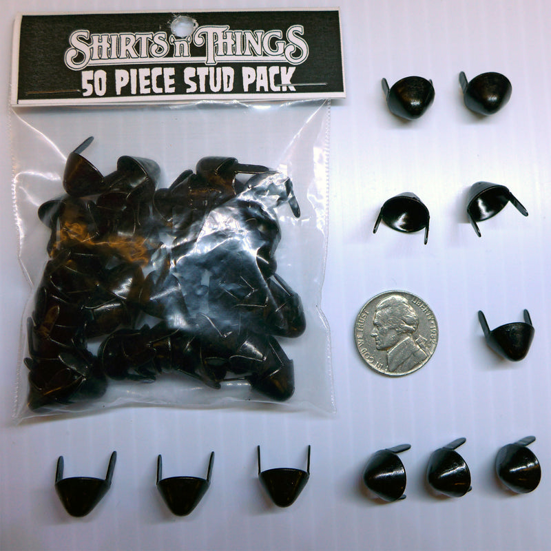 Punk English 77 Studs Matte Black-50 Pack