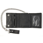 Oil Tanned Black Wallet with Storage