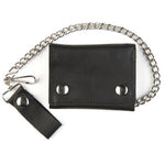 Oil Tanned Black Wallet with Storage