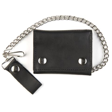 Oil Tanned Black Wallet with Storage