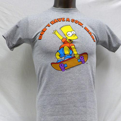 Simpsons Bart Have a Cow Grey