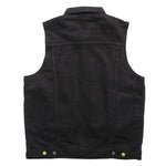 Black Denim Snap Button Vest (BattleVest)