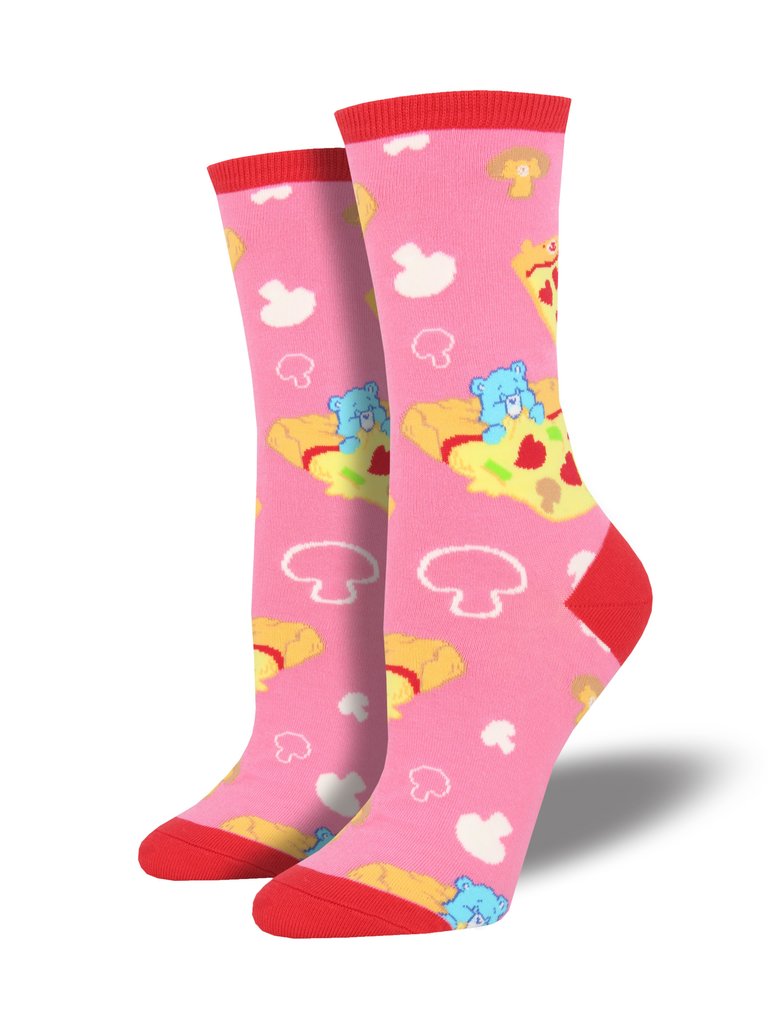 Pizza Dreams Care Bear Pink Women's Socks