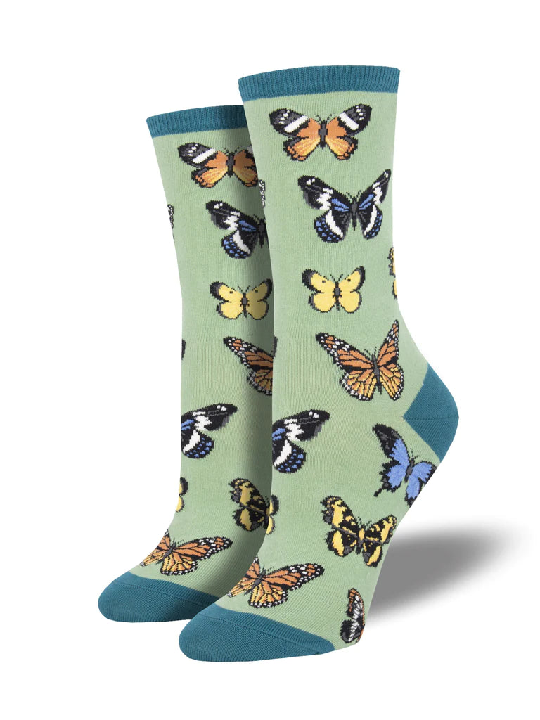Majestic Butterflies Women's Socks - Green