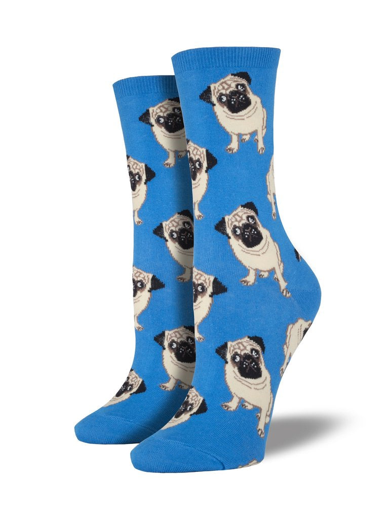 Pugs Blue Women's Socks