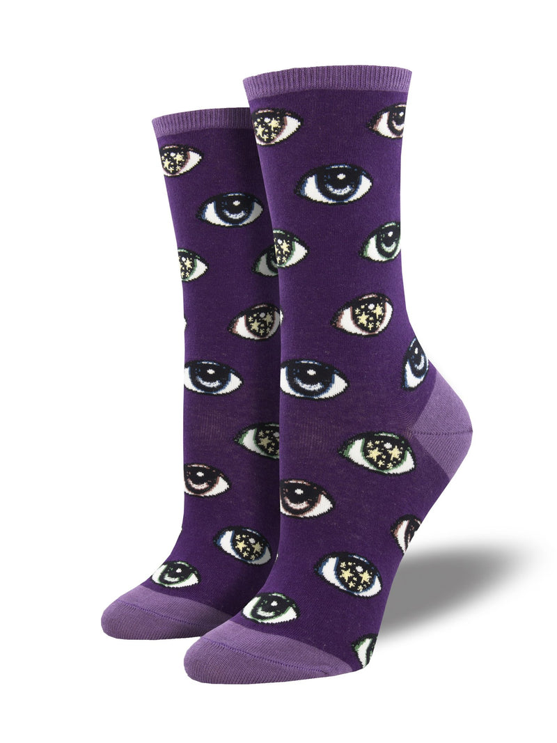 Starry Eyes Purple Women's Socks