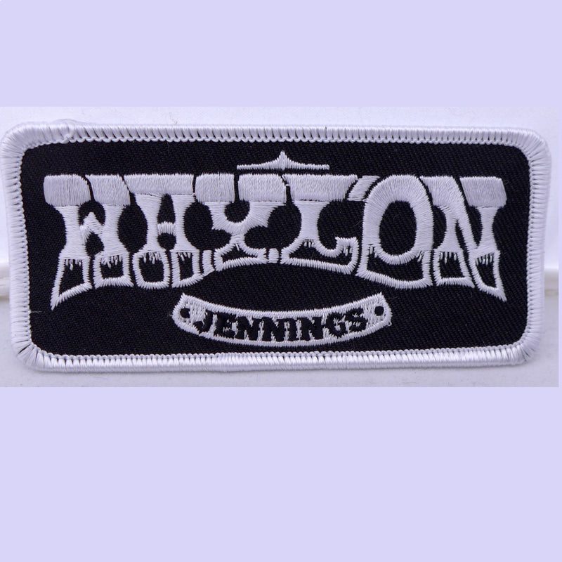 Waylon Jennings Horseshoe Font Logo Patch