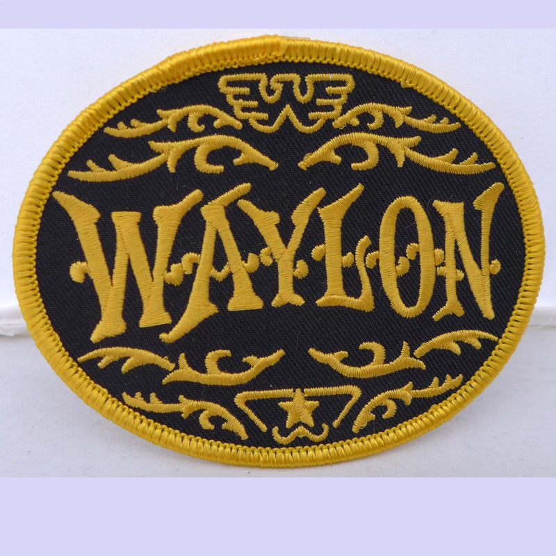 Waylon Jennings Yellow Monogram Patch